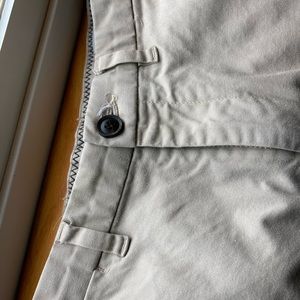 Kind of white, slim, pants, for young man